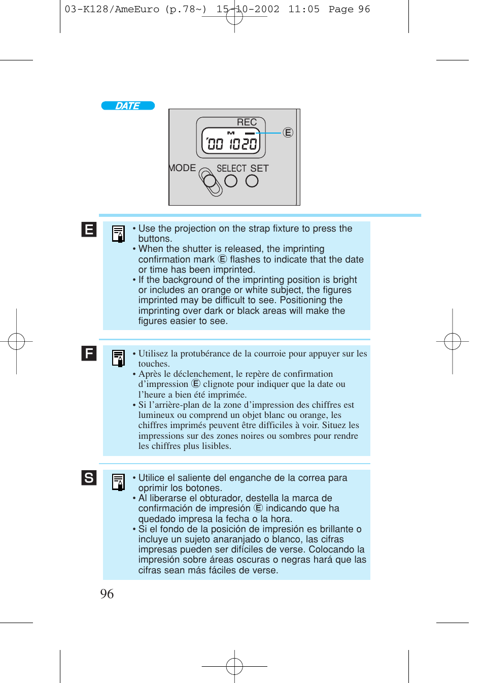 Canon Prima AF-9s Set User Manual | Page 96 / 127