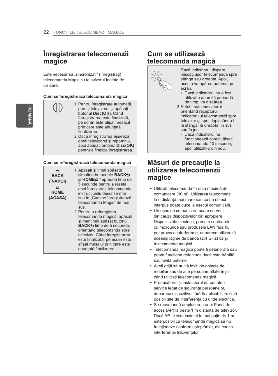 Înregistrarea telecomenzii magice, Cum se utilizează telecomanda magică | LG 50PM4700 User Manual | Page 341 / 671