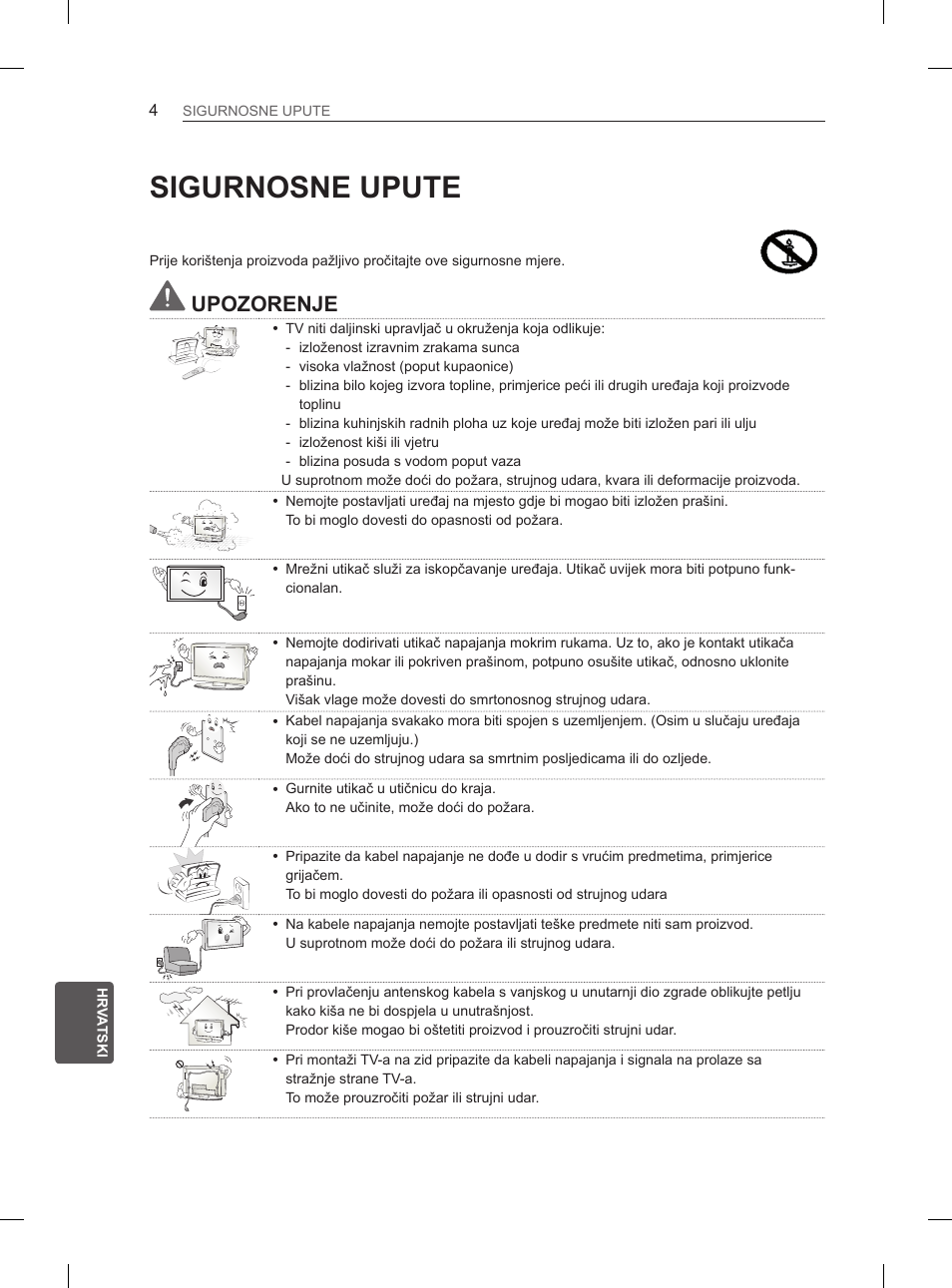 Sigurnosne upute, Upozorenje | LG 50PM4700 User Manual | Page 505 / 671