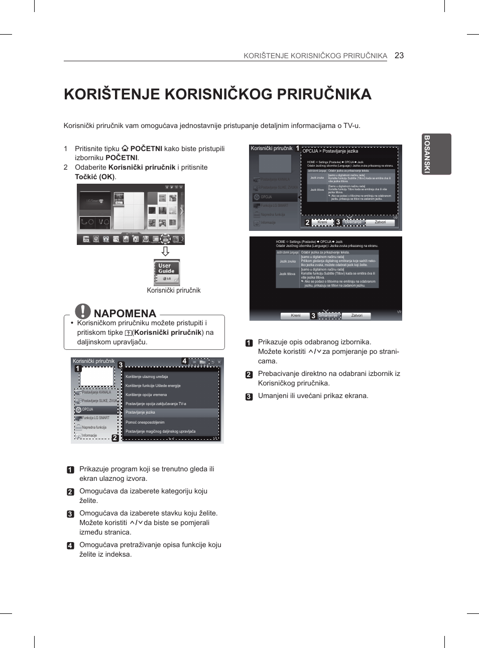 Korištenje korisničkog priručnika, Napomena, Korisničkiypriručnik | LG 50PM4700 User Manual | Page 576 / 671