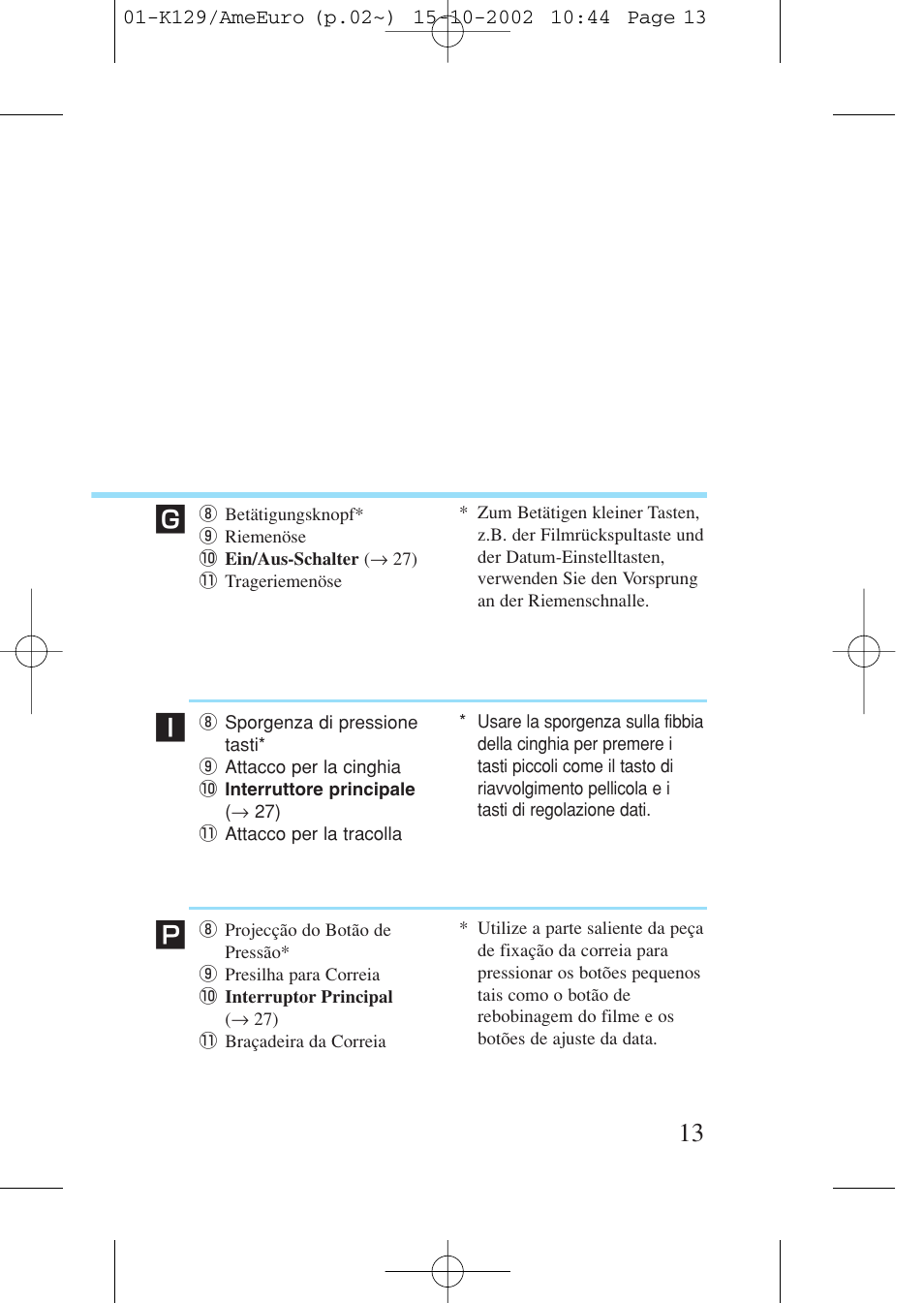 Canon Prima BF-9s Set User Manual | Page 13 / 119