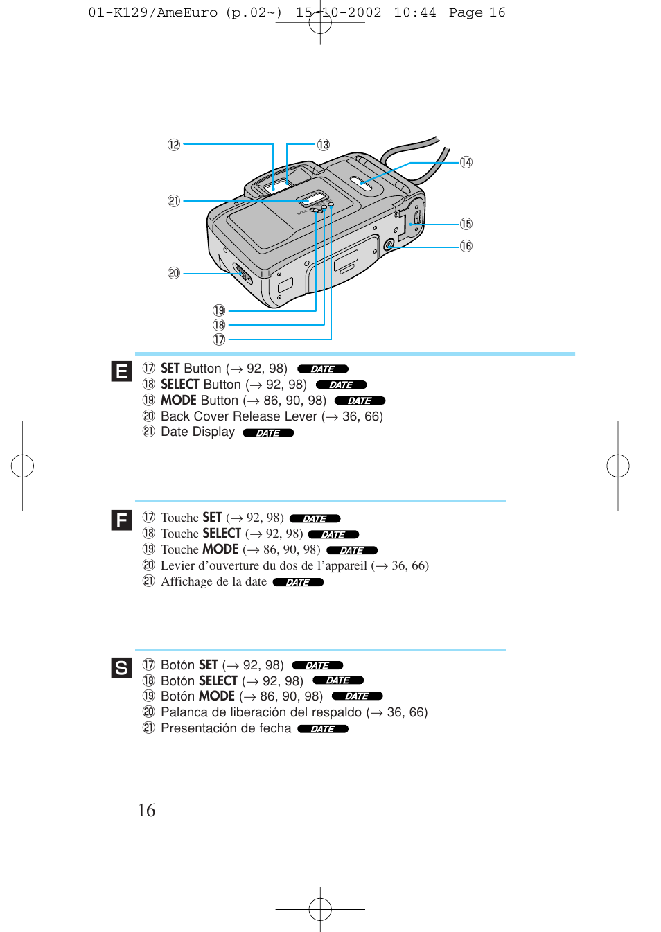 Canon Prima BF-9s Set User Manual | Page 16 / 119