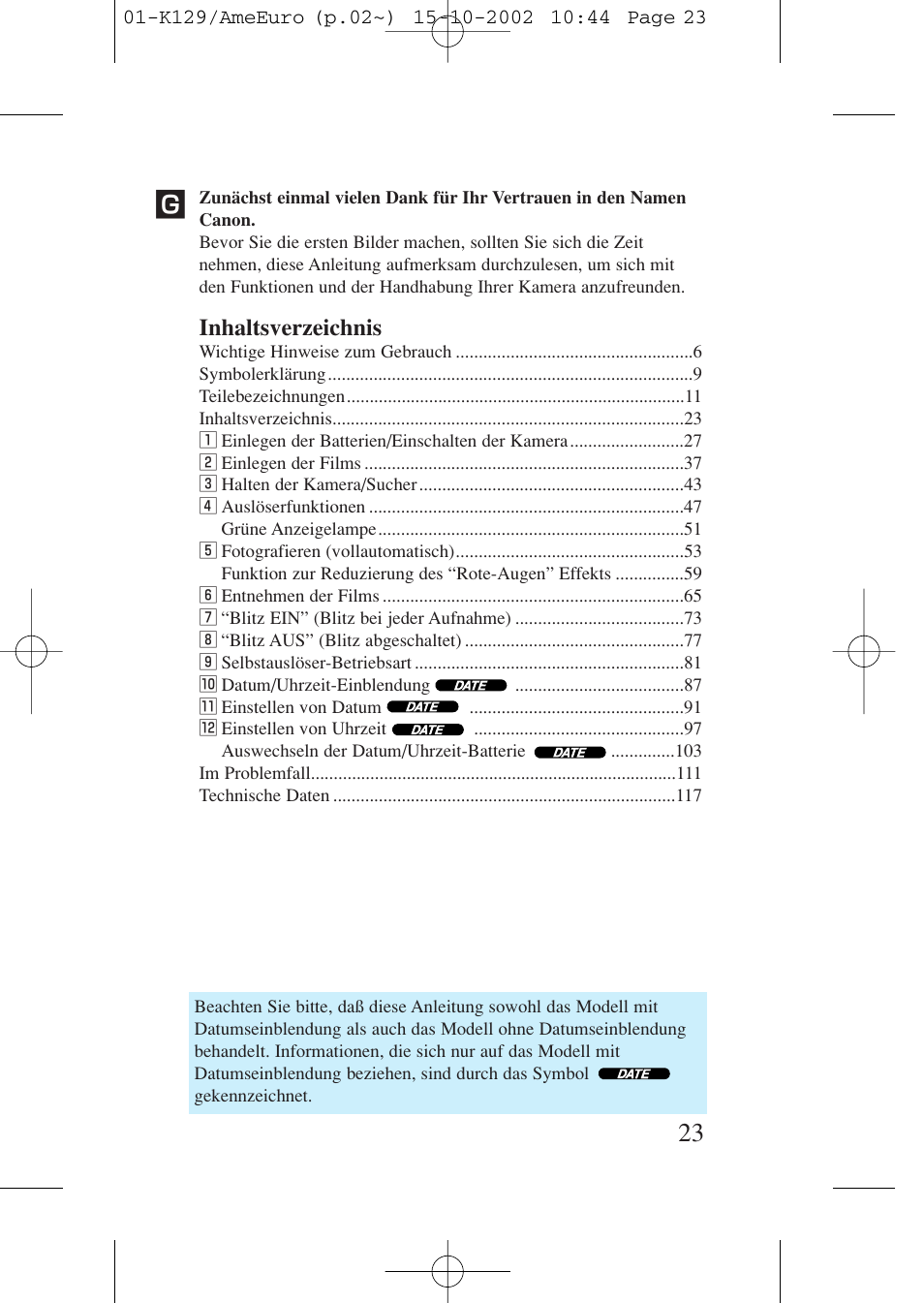Canon Prima BF-9s Set User Manual | Page 23 / 119