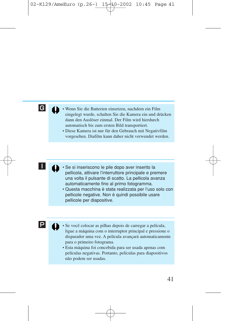 Canon Prima BF-9s Set User Manual | Page 41 / 119