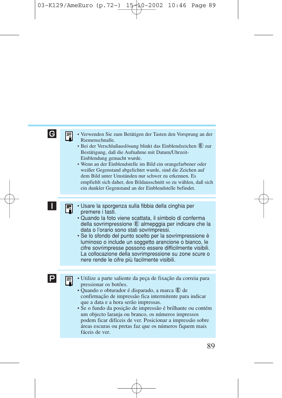 Canon Prima BF-9s Set User Manual | Page 89 / 119