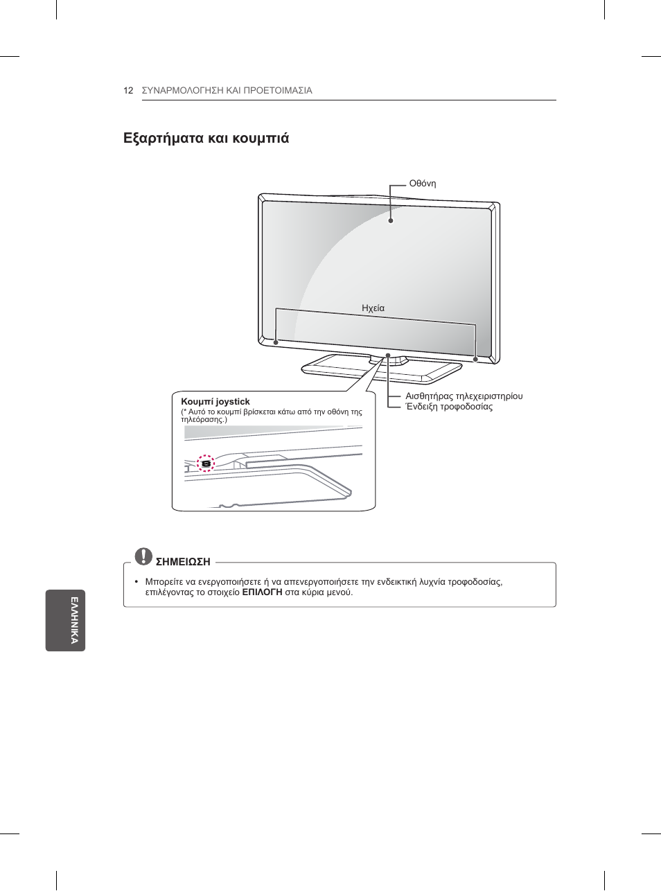 Εξαρτήματα και κουμπιά | LG 32LN520B User Manual | Page 176 / 208