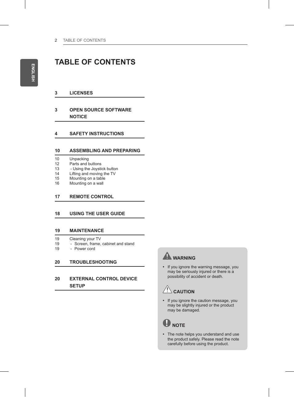 LG 32LN520B User Manual | Page 24 / 208