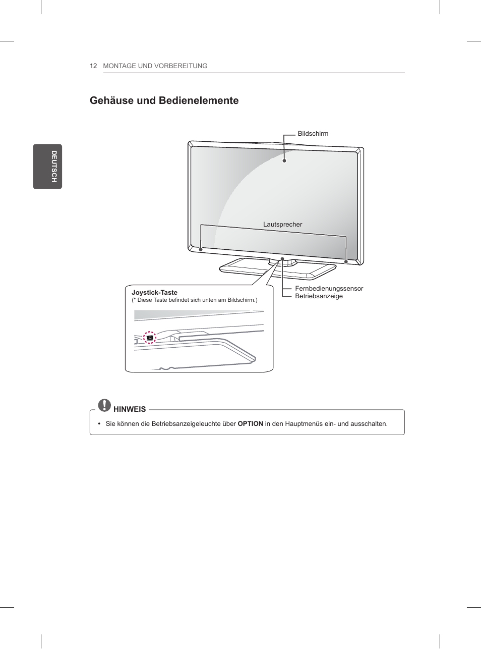 Gehäuse und bedienelemente | LG 32LN520B User Manual | Page 54 / 208