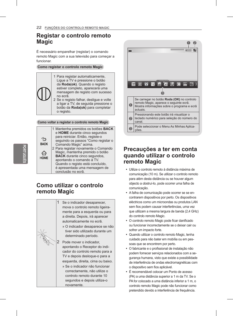 Registar o controlo remoto magic | LG 42LM860V User Manual | Page 178 / 313