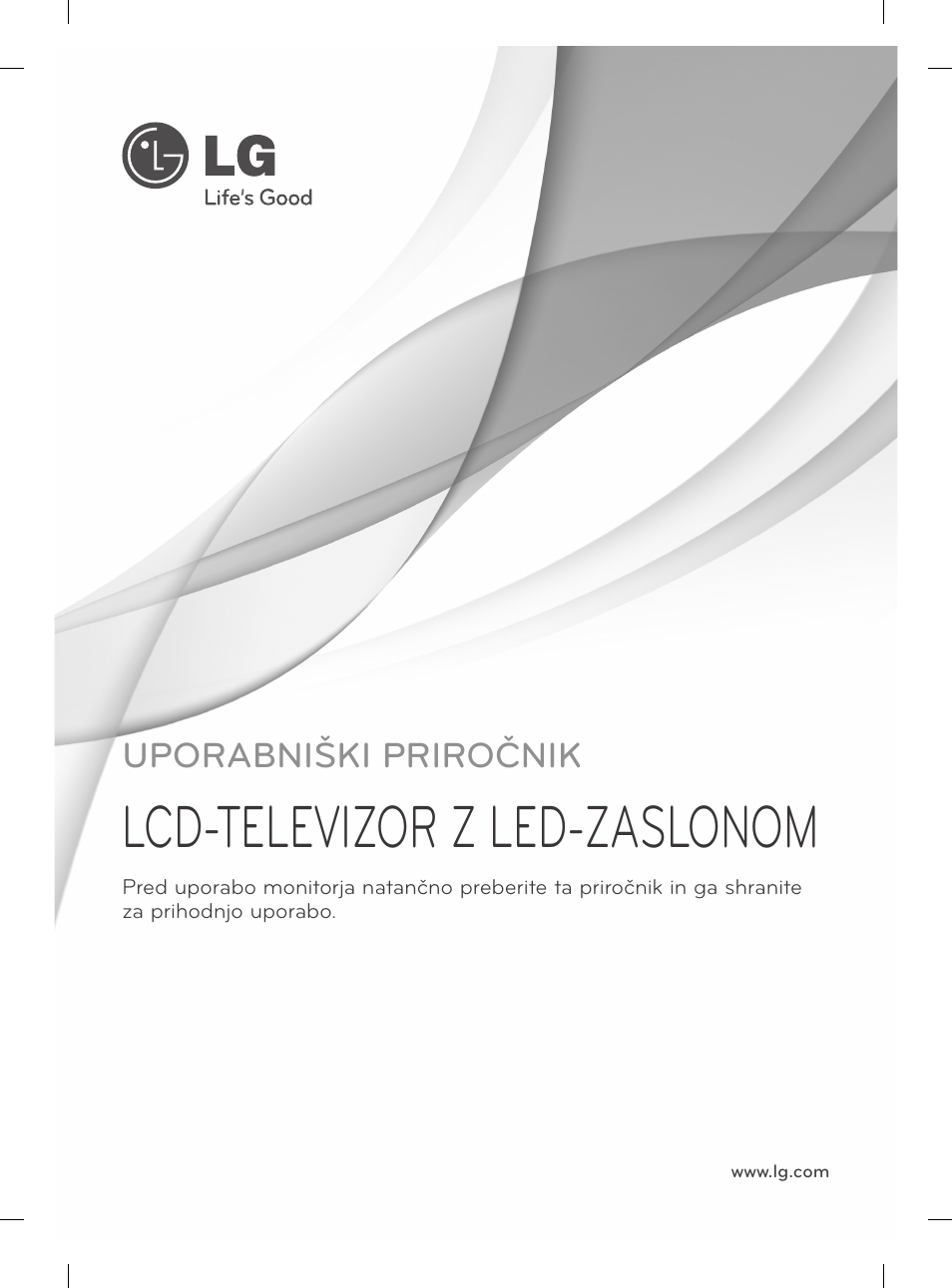 Mfl67441711_3_slovenia, Lcd-televizor z led-zaslonom, Uporabniški priročnik | LG 42LM860V User Manual | Page 241 / 313