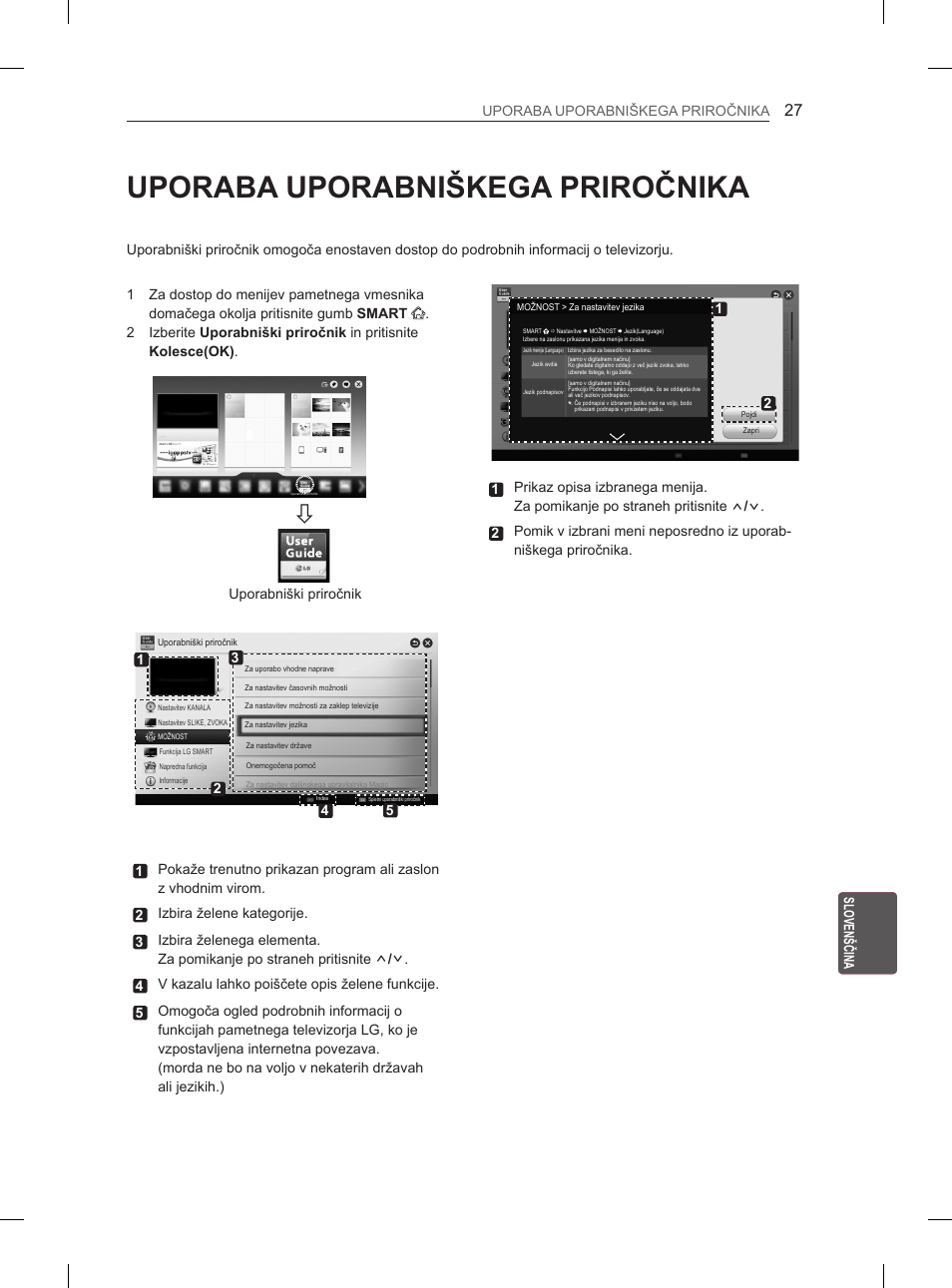 Uporaba uporabniškega priročnika | LG 55EA970V User Manual | Page 307 / 316