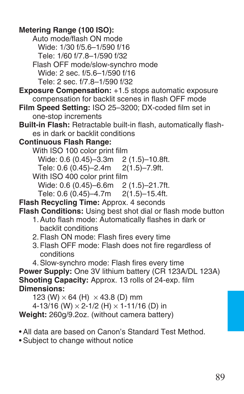 Canon Prima Super 28N -Set User Manual | Page 89 / 95