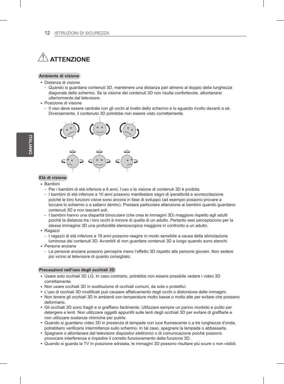 Attenzione | LG 60PH660S User Manual | Page 125 / 279