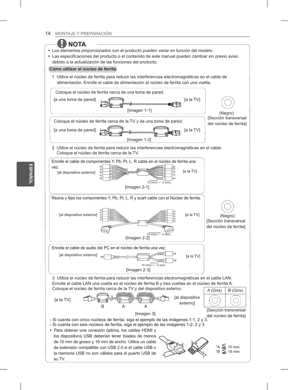Nota | LG 60PH660S User Manual | Page 155 / 279