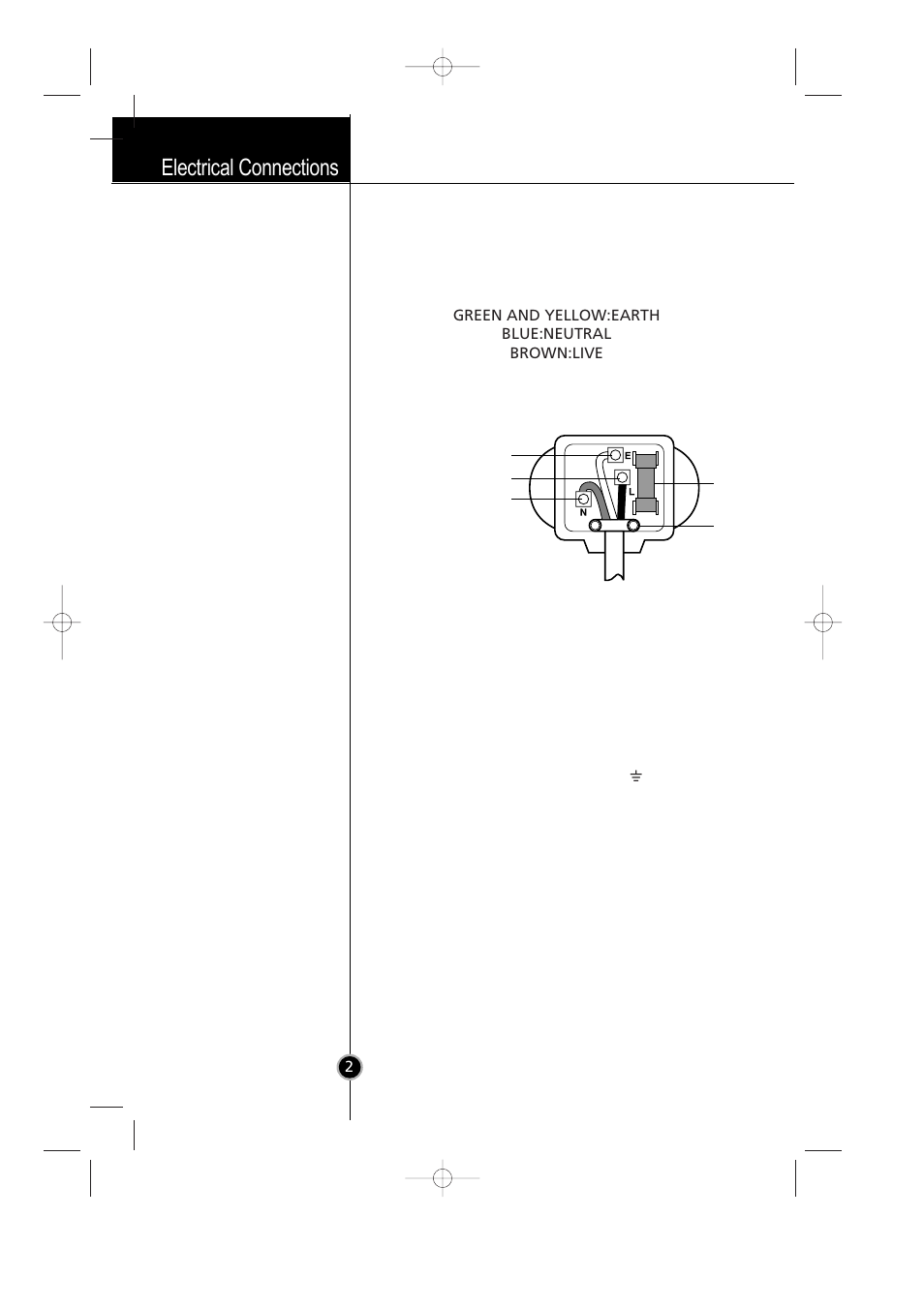 Electrical connections | LG GR-399SLQA User Manual | Page 3 / 44