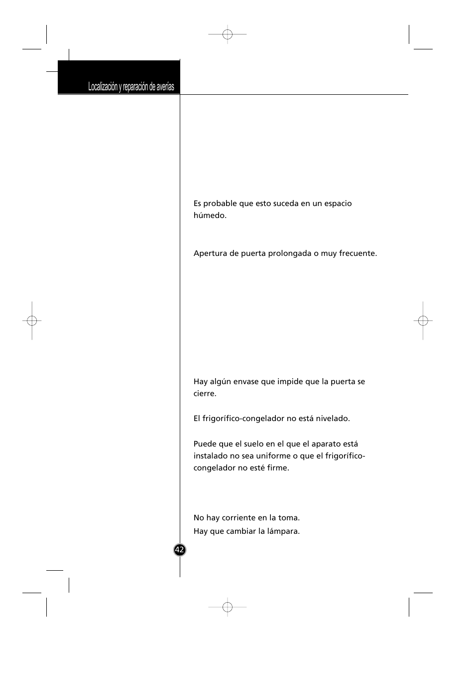 Localización y reparación de averías | LG GR-399SLQA User Manual | Page 43 / 44
