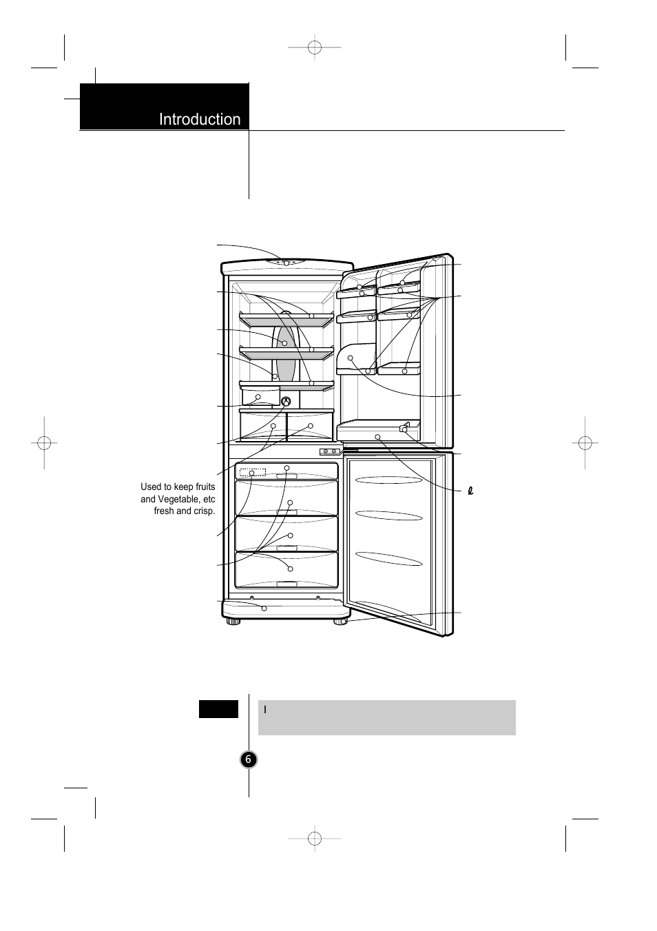 Identification of parts, Introduction | LG GR-399SLQA User Manual | Page 7 / 44