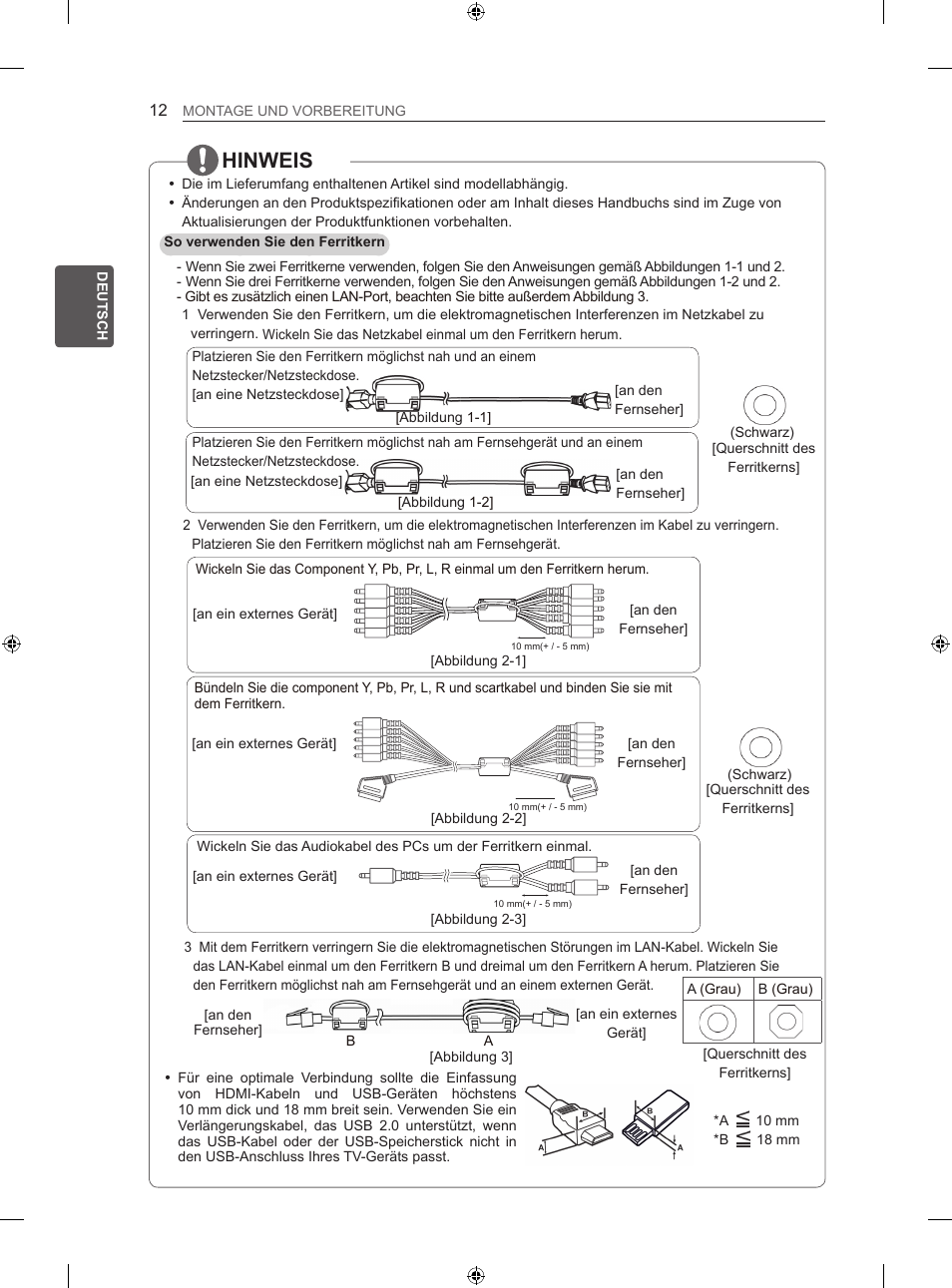 Hinweis | LG 50PN450B User Manual | Page 61 / 215