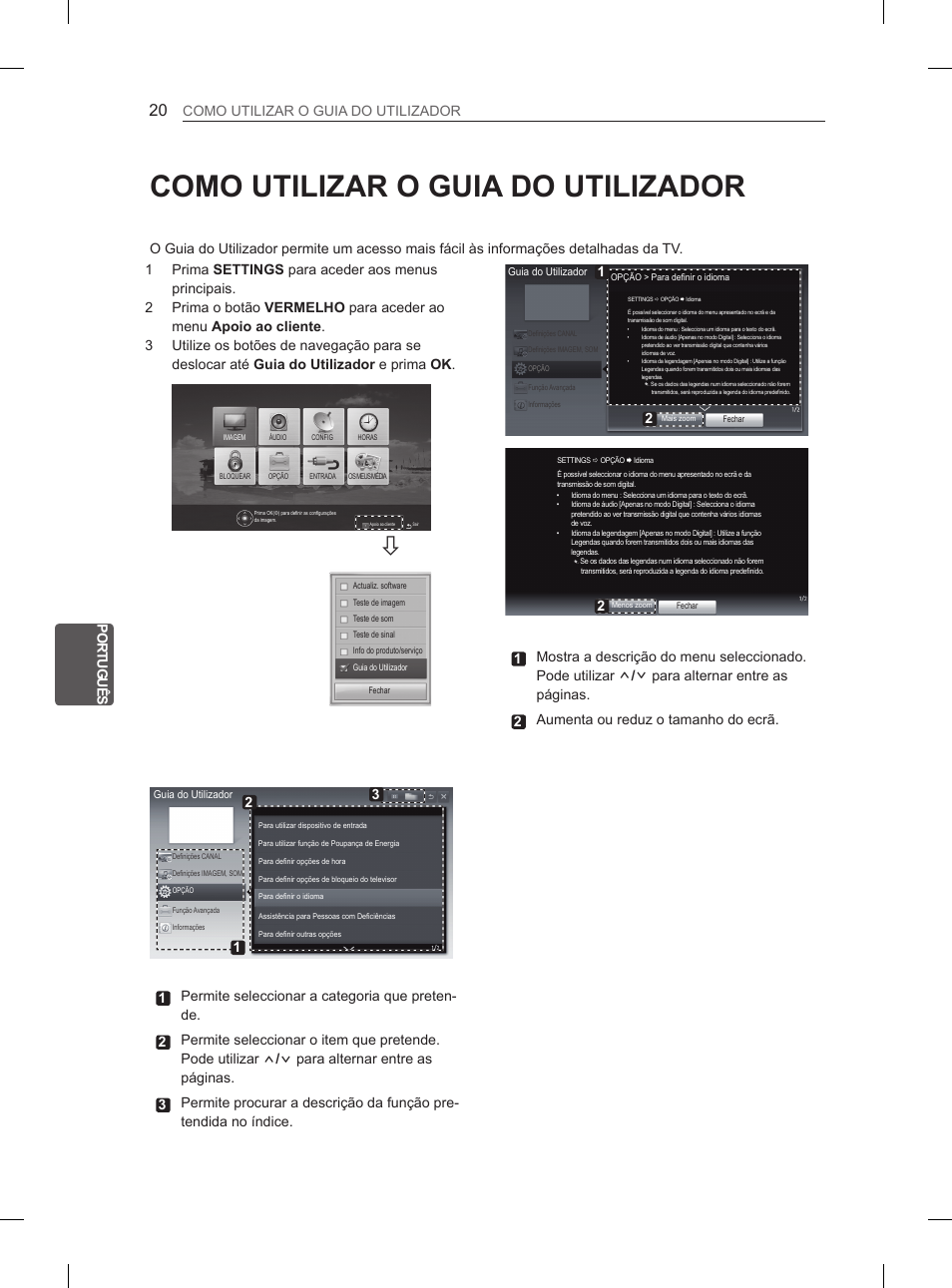 Como utilizar o guia do utilizador | LG 42CS460S User Manual | Page 144 / 212