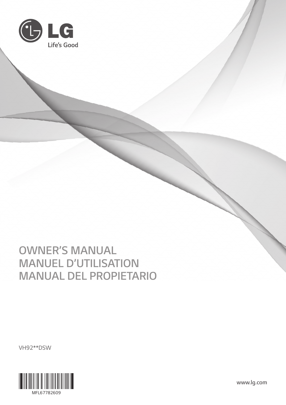 LG VH9200DSW User Manual | 32 pages