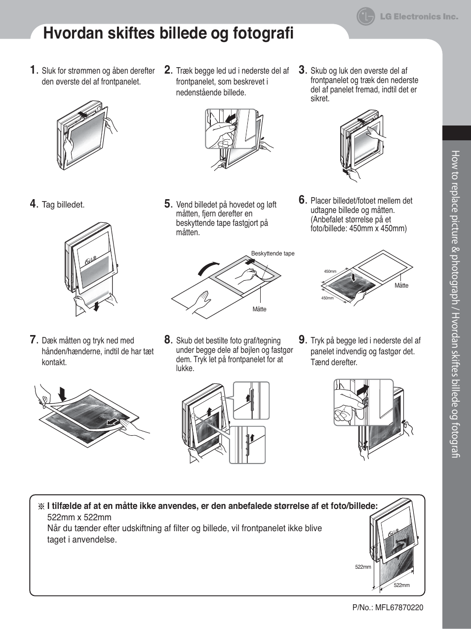 Hvordan skiftes billede og fotografi | LG ARNU12GSF12 User Manual | Page 10 / 10