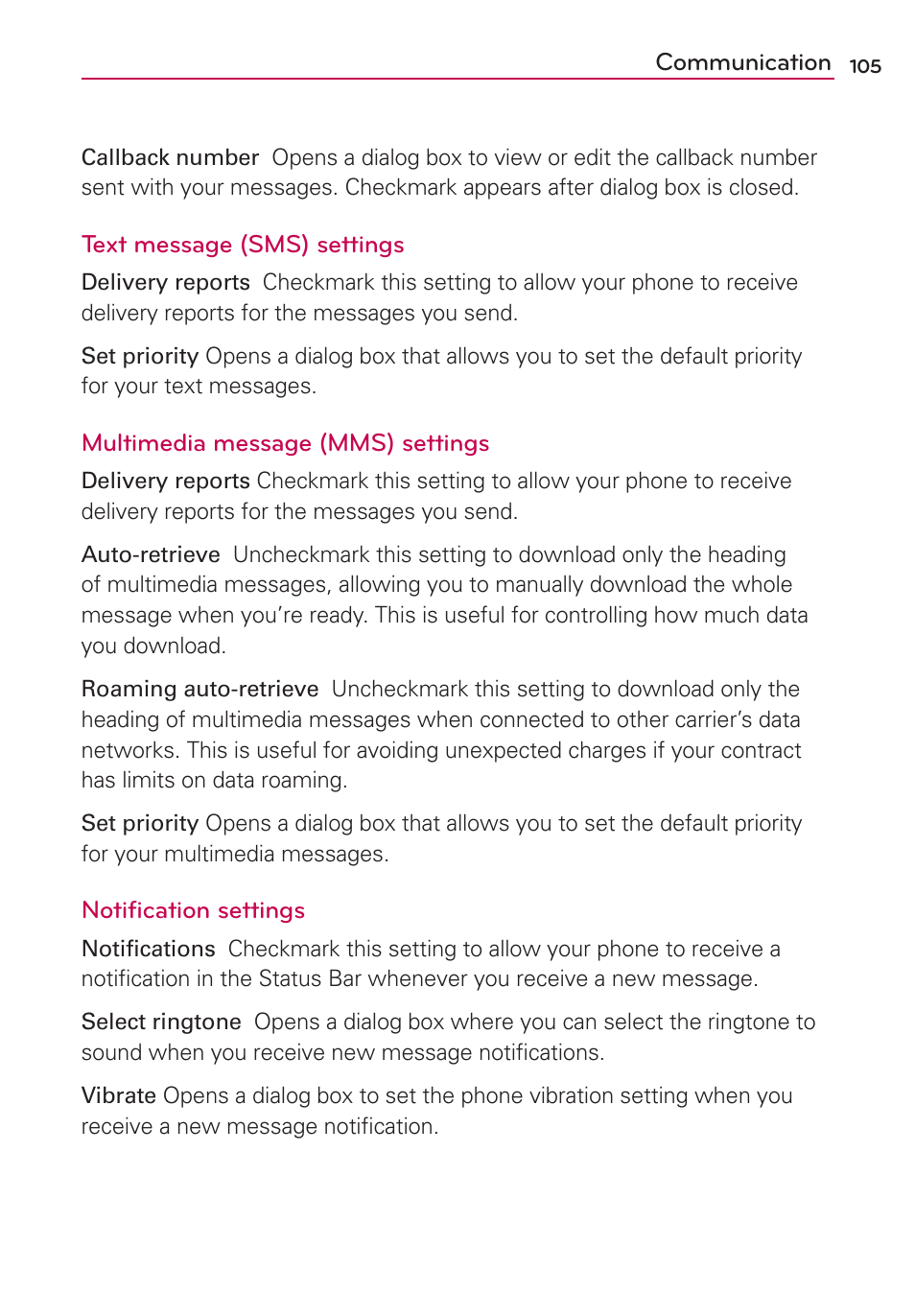 LG VS700 User Manual | Page 107 / 448