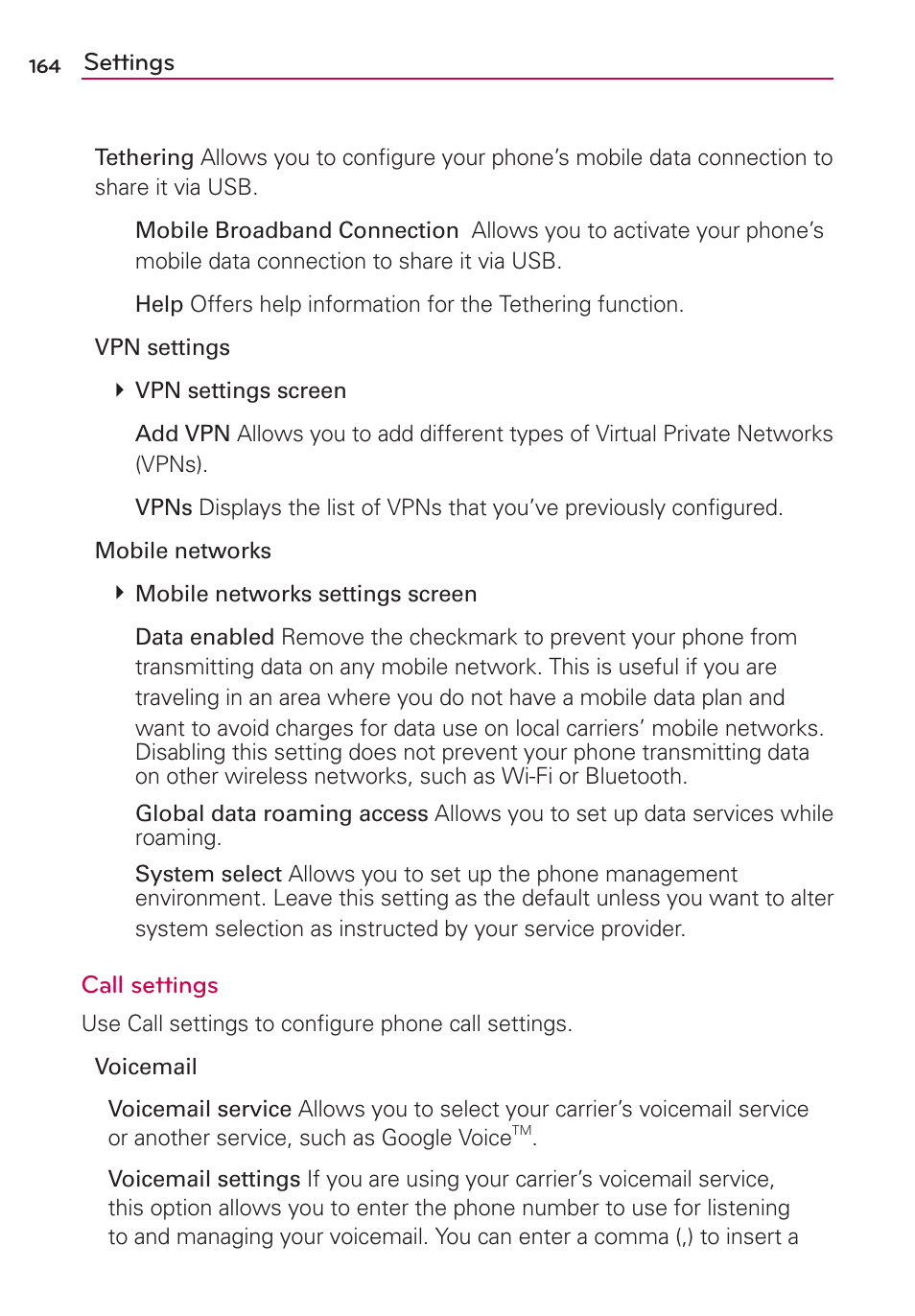 LG VS700 User Manual | Page 166 / 448