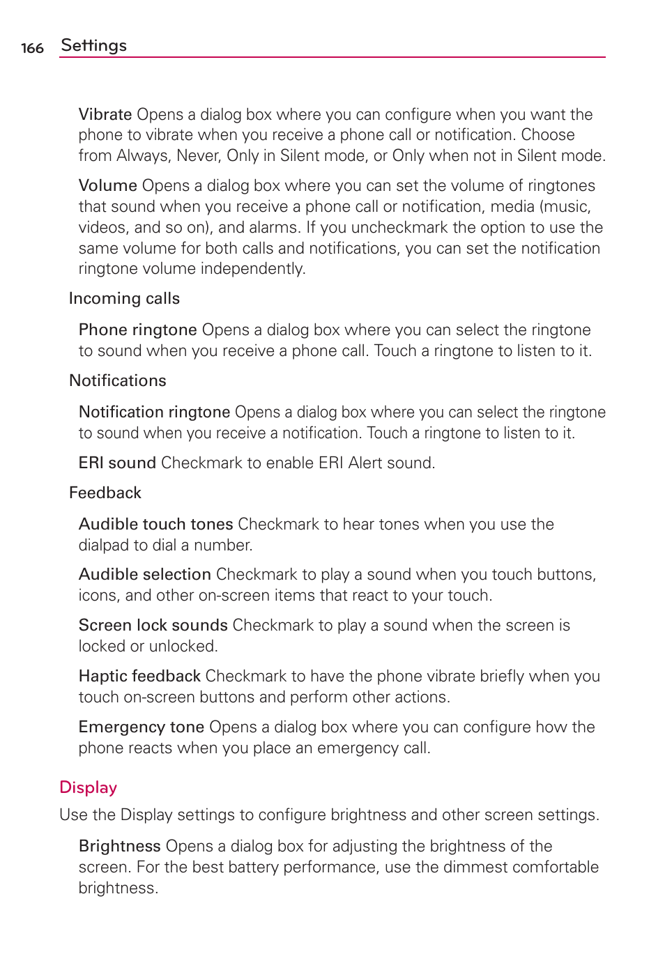LG VS700 User Manual | Page 168 / 448