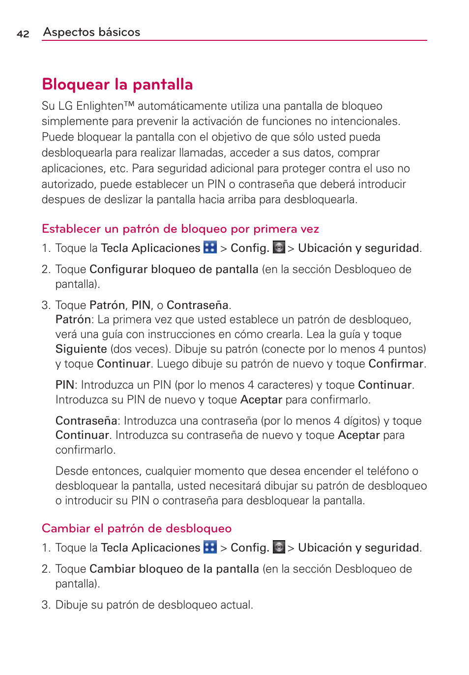 Bloquear la pantalla | LG VS700 User Manual | Page 259 / 448
