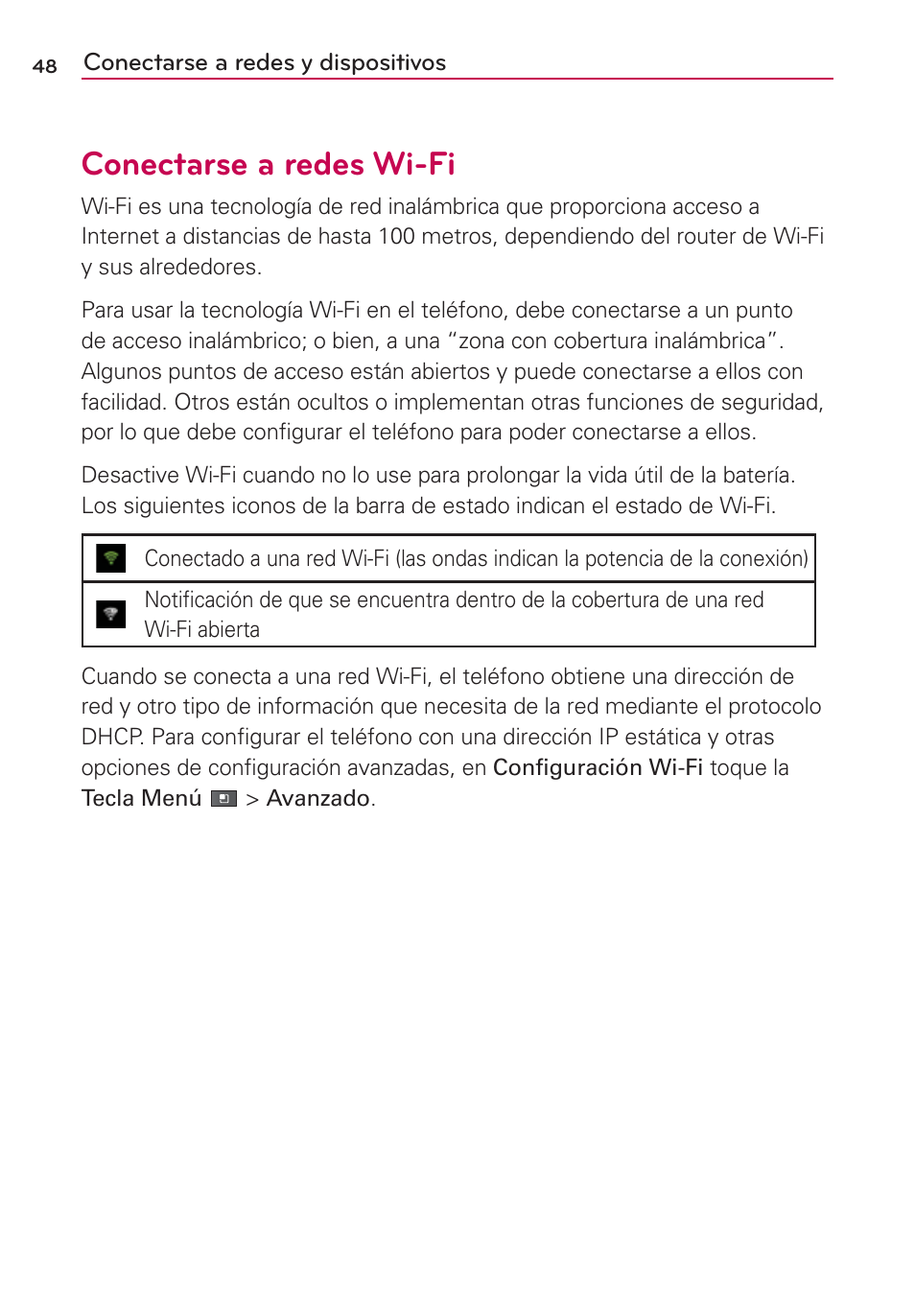 Conectarse a redes wi-fi | LG VS700 User Manual | Page 265 / 448