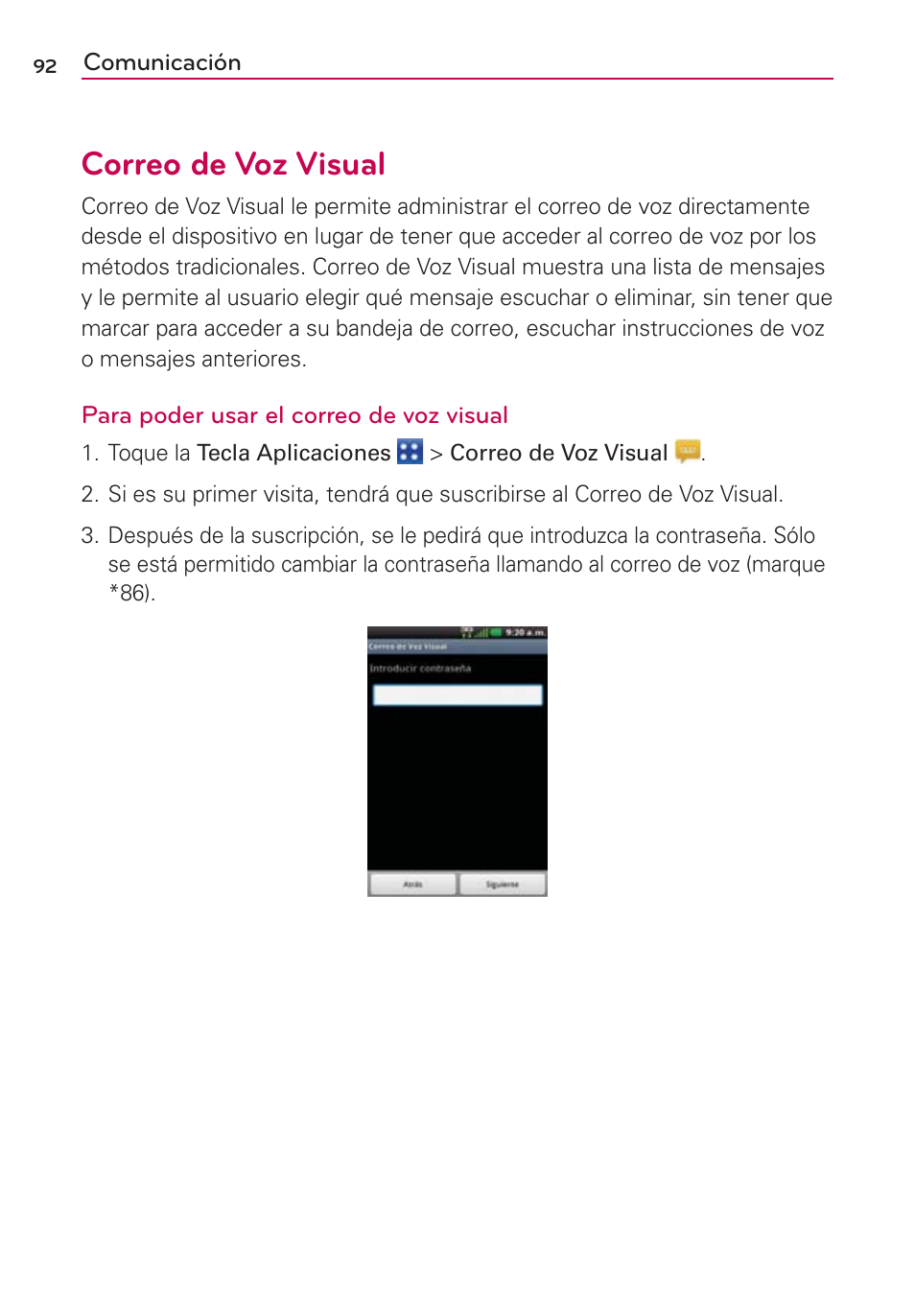 Correo de voz visual | LG VS700 User Manual | Page 309 / 448