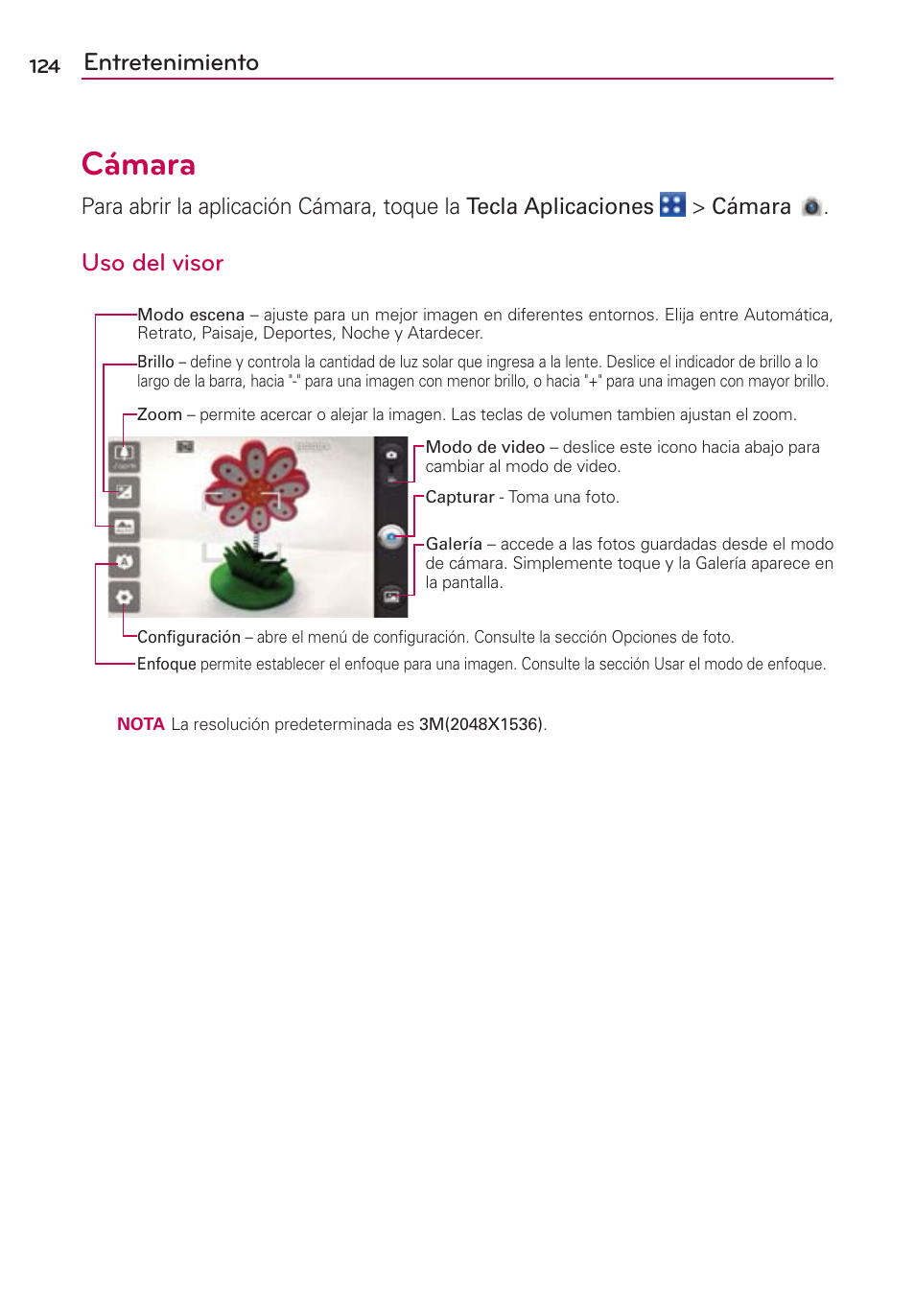 Entretenimiento, Cámara, Uso del visor | LG VS700 User Manual | Page 341 / 448
