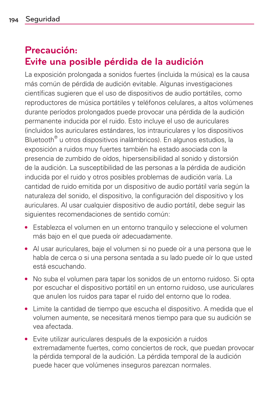 Seguridad | LG VS700 User Manual | Page 411 / 448