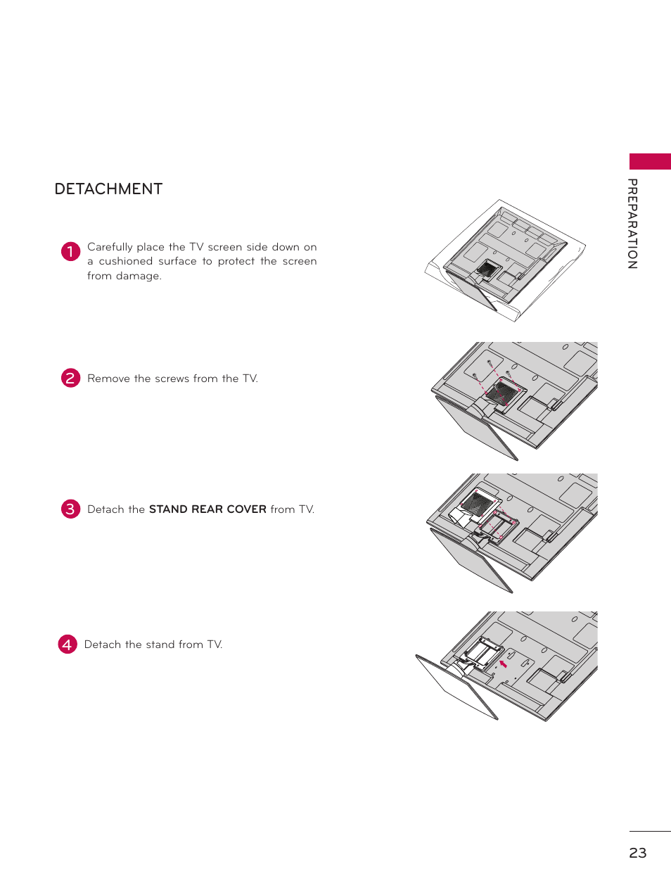 Detachment | LG 37LD450 User Manual | Page 23 / 172