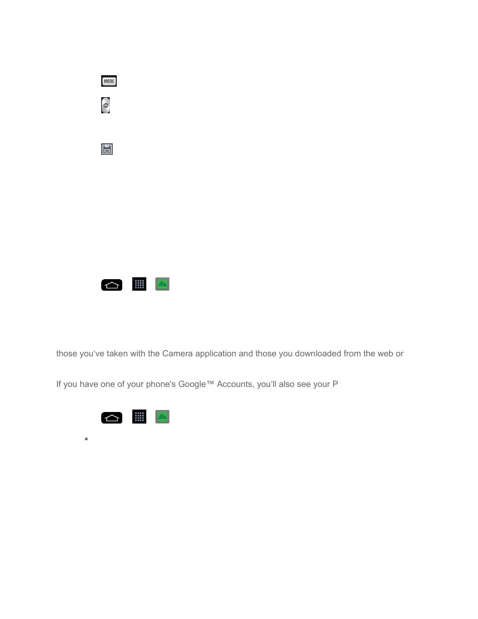 View your pictures, Gallery options | LG LGLS995 User Manual | Page 130 / 218