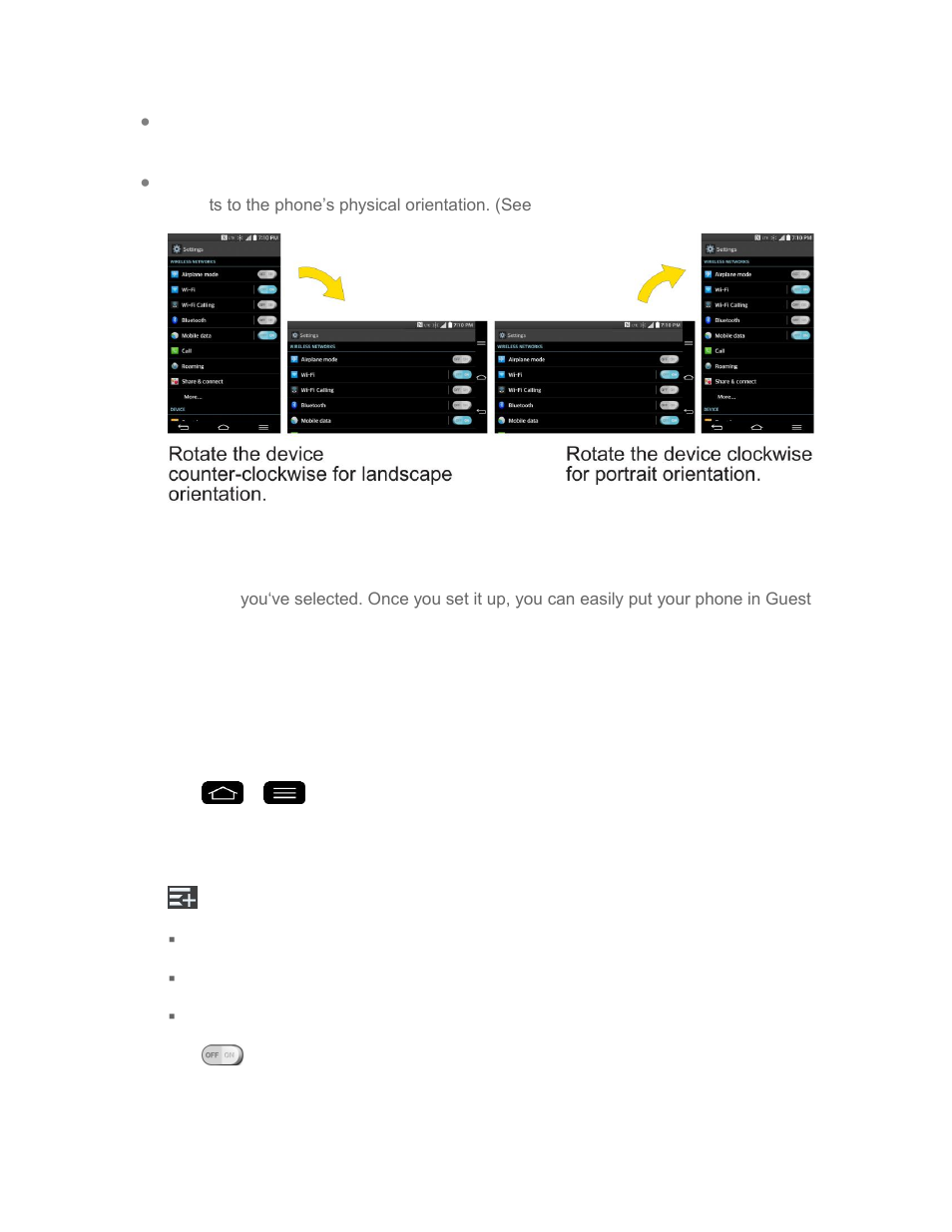 Guest mode, Setting up guest mode | LG LGLS995 User Manual | Page 24 / 218