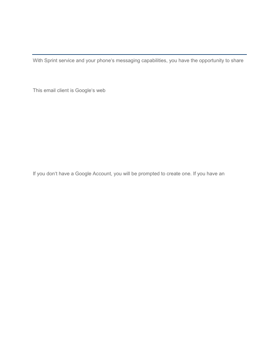 Accounts and messaging, Gmail, Create a google account | Sign in to your google account | LG LGLS995 User Manual | Page 82 / 218