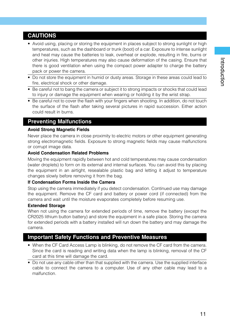Canon EOS D30 User Manual | Page 11 / 152