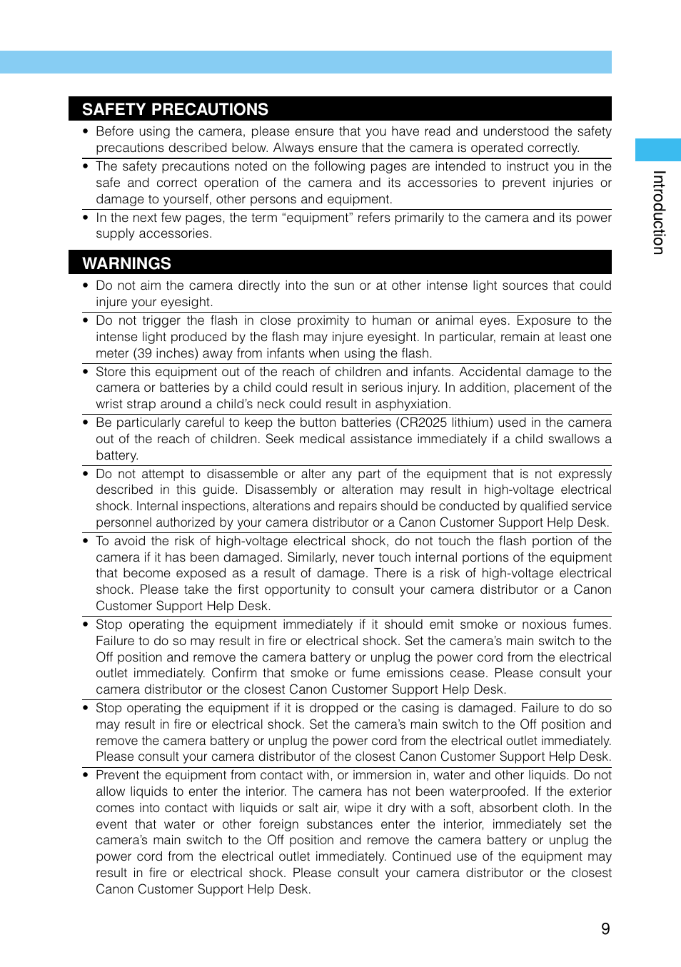 Canon EOS D30 User Manual | Page 9 / 152