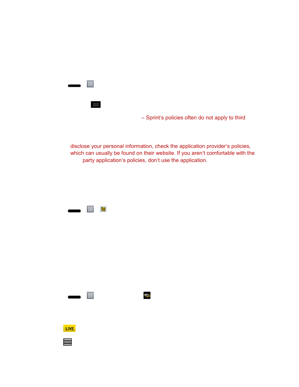 Sprint zone, Nascar mobile '13 | LG LS720 User Manual | Page 106 / 192