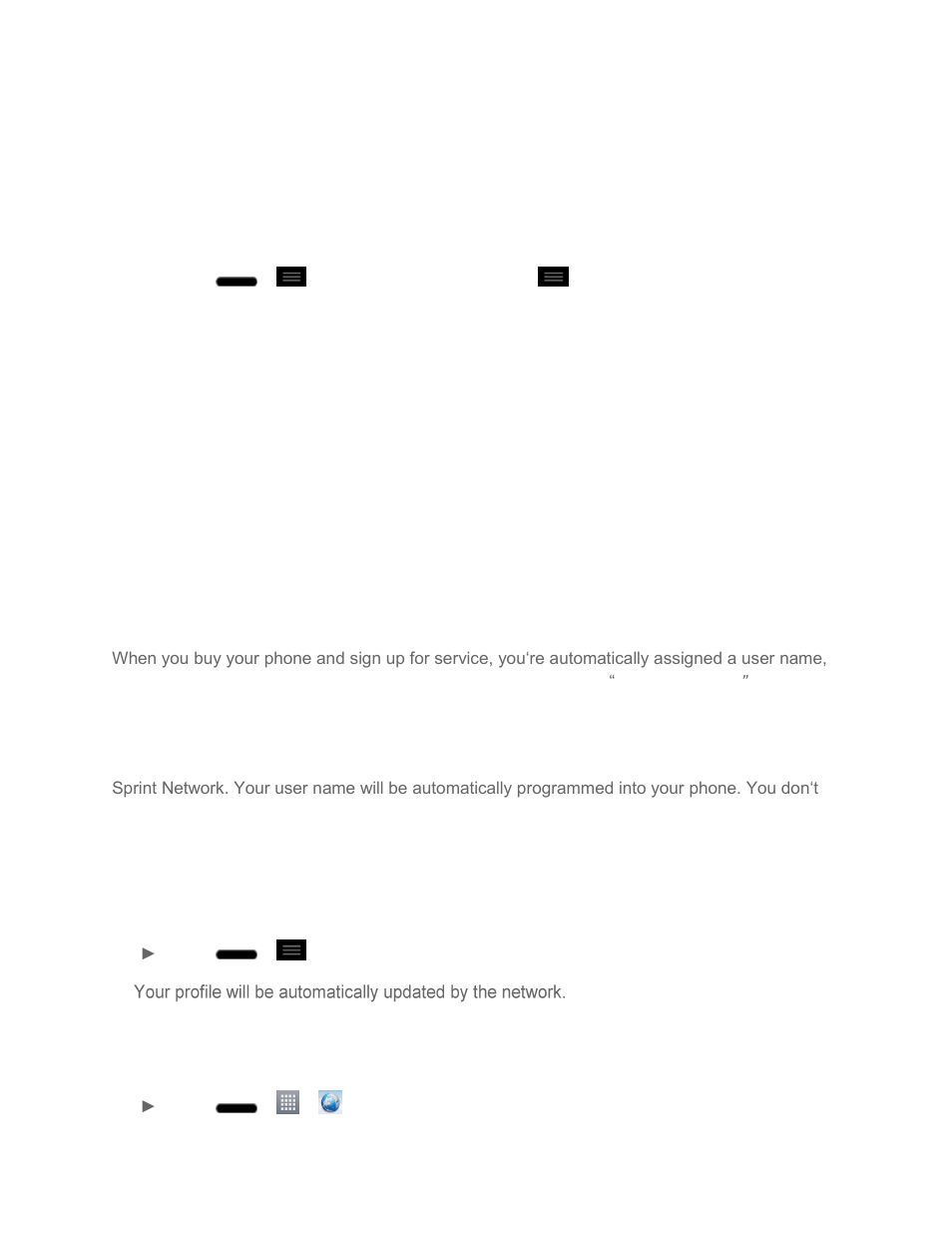 Wi-fi direct, Data services, Your user name | Launch a web connection | LG LS720 User Manual | Page 119 / 192