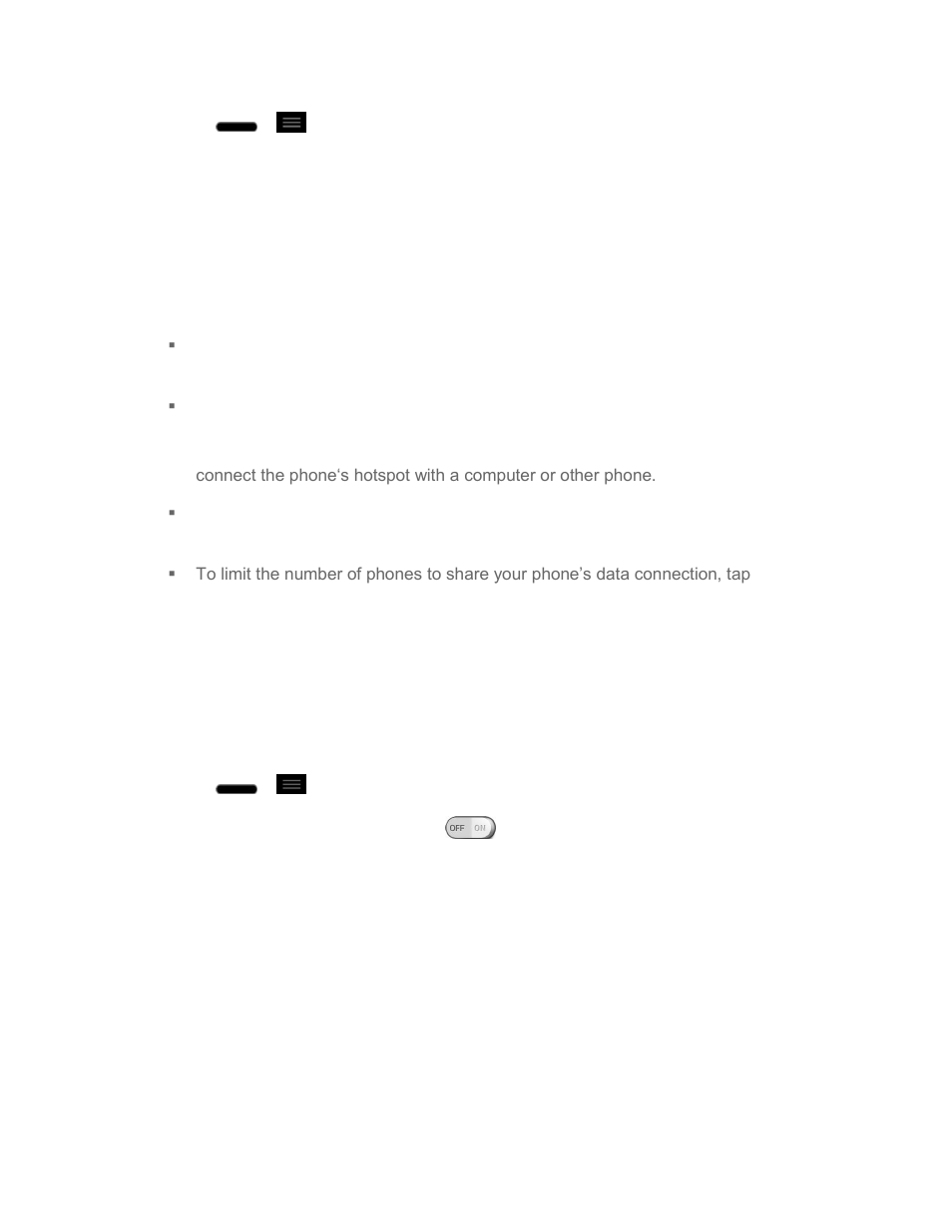Bluetooth tethering, Vpn settings, Mobile networks settings | LG LS720 User Manual | Page 167 / 192