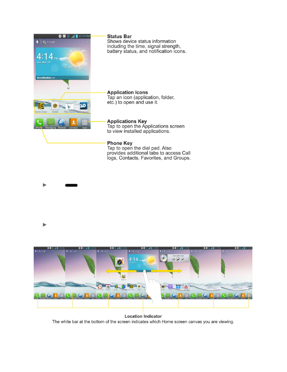 Extended home screen | LG LS720 User Manual | Page 32 / 192