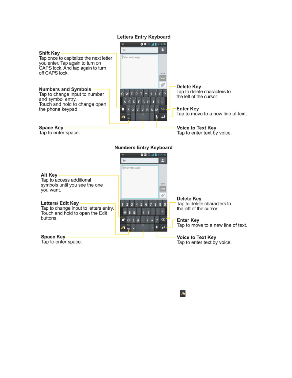 Tips for editing text | LG LS720 User Manual | Page 46 / 192