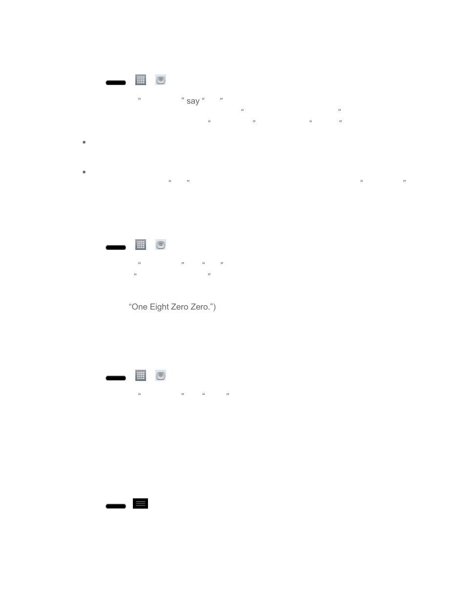 Text-to-speech, Make a voice call with voice, Dialer | Open menus with voice | LG LS720 User Manual | Page 68 / 192