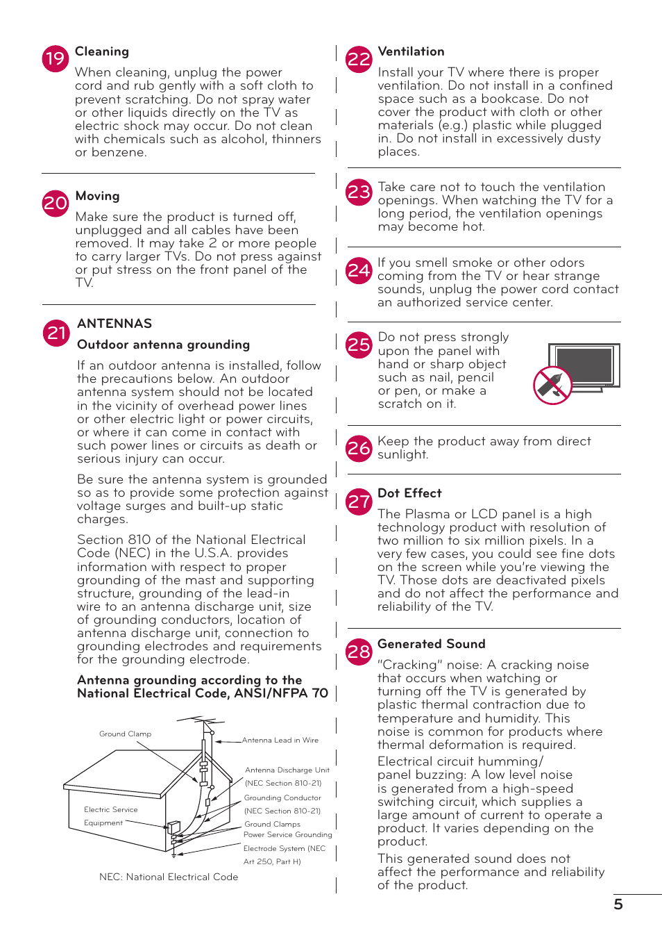 LG 32LV2400 User Manual | Page 5 / 64