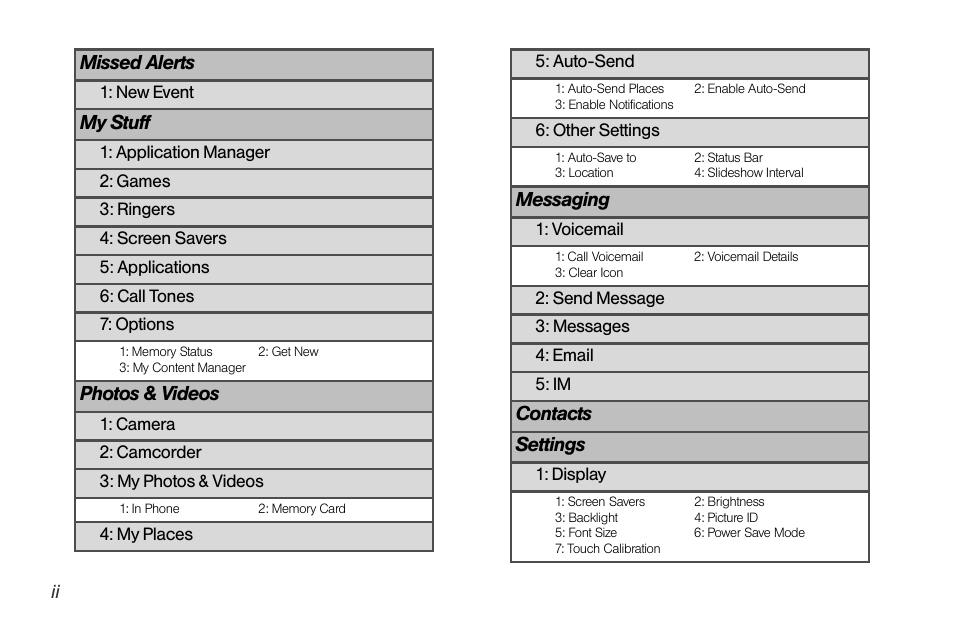 LG LGLX610 User Manual | Page 10 / 164