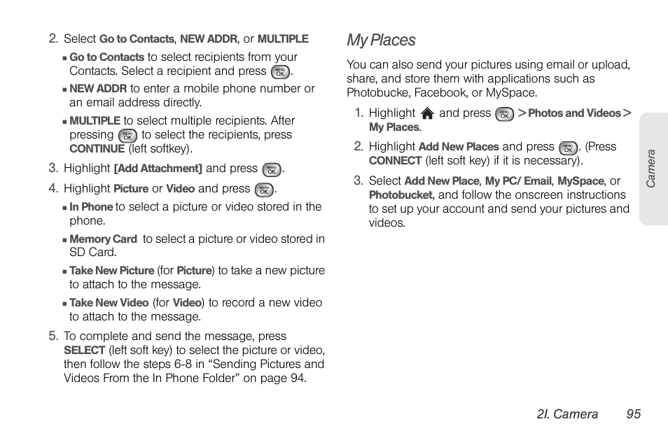 My places | LG LGLX610 User Manual | Page 107 / 164