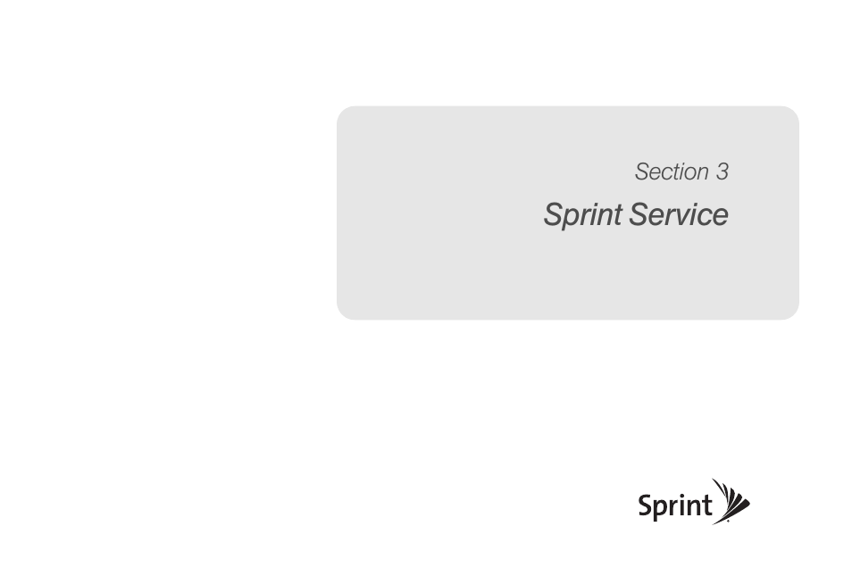 Sprint service, Section 3: sprint service | LG LGLX610 User Manual | Page 113 / 164