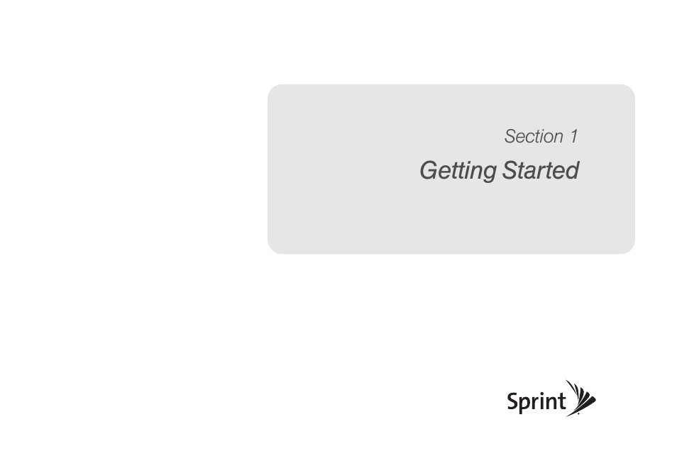 Getting started, Section 1: getting started | LG LGLX610 User Manual | Page 13 / 164